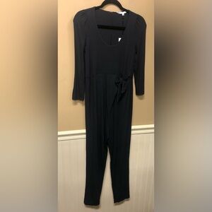 The Nines by Hatch Black Side Knotted Maternity Jumpsuit Size XS NWT